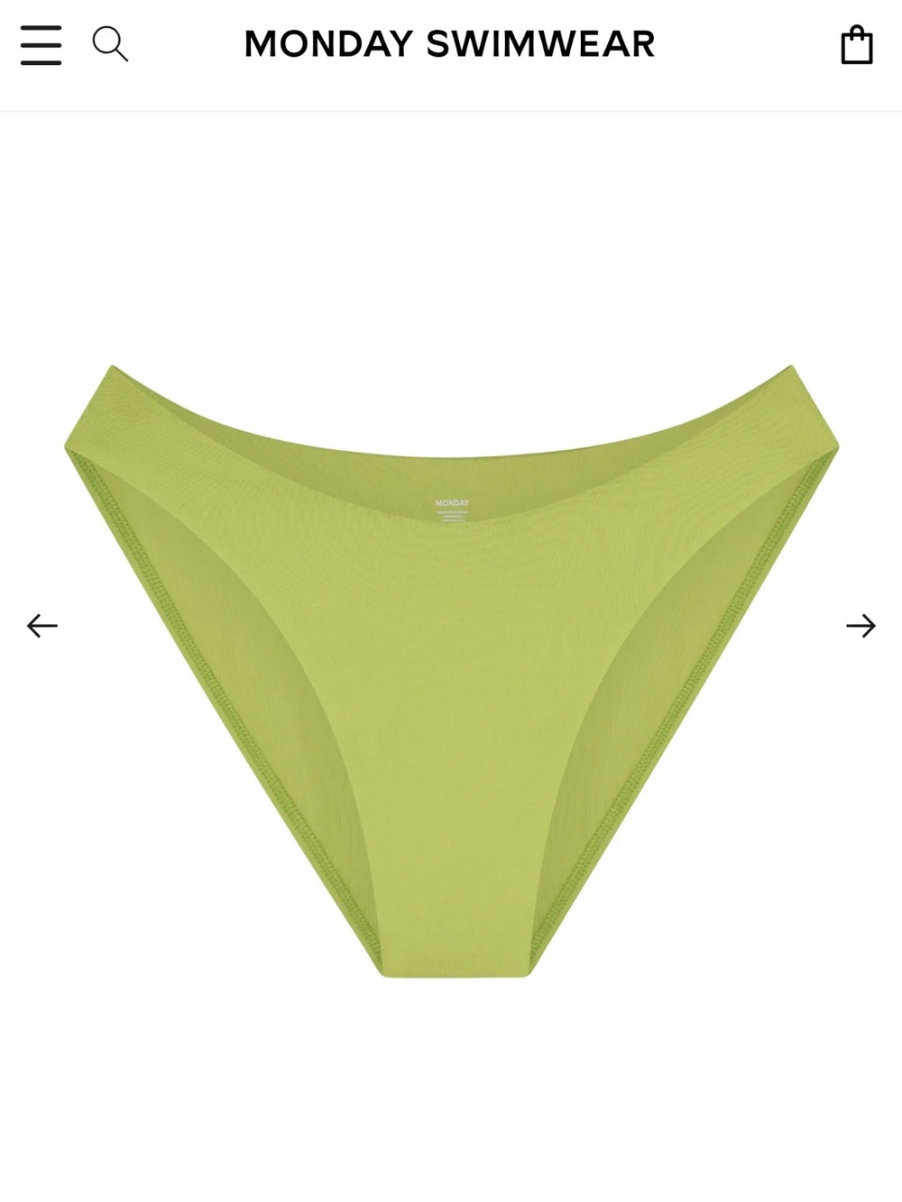 Monday Swimwear Seychelles Bottom - Apple Size Small